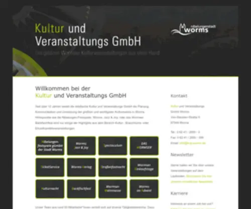 KVG-Worms.de(Wir schaffen Erlebnisse & Ergebnisse (Startseite)) Screenshot