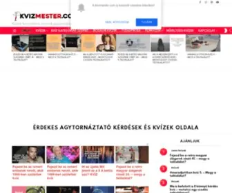 Kvizmester.com(Érdekes agytornáztató kérdések és kvízek oldala) Screenshot