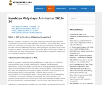 KVsromumbai.org(Kendriya Vidyalaya Sangathan) Screenshot