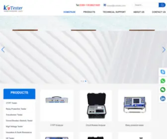 Kvtester.com(Professional transformer/CT/PT/VT testing and high voltage testing equipment Supplier) Screenshot