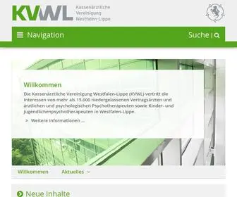 KVWL.de(Kassenärztliche Vereinigung) Screenshot