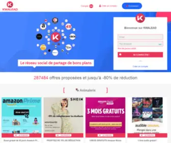 Kwalead.com(Le réseau social de partage de bons plans) Screenshot