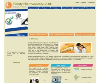 Kwalitypharma.com(Kwality Pharmaceuticals limited) Screenshot