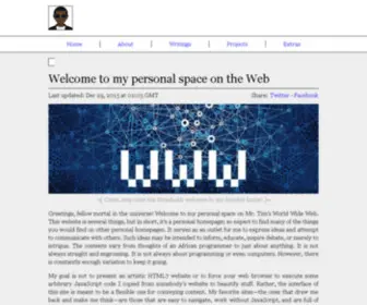 Kwayisi.org(My personal space on the web) Screenshot