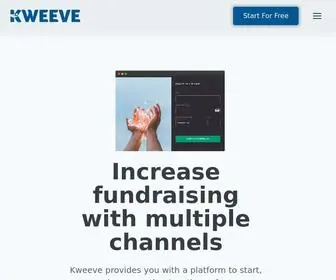 Kweeve.com(Omnichannel Fundraising Solution) Screenshot