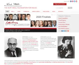 KWF.org(The Kurt Weill Foundation for Music) Screenshot