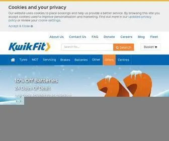 Kwik-FIT.com(Tyres, brakes, car servicing, exhausts and MOT testing) Screenshot