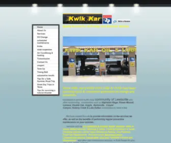 Kwikkaroflewisville.com(Kwik Kar Lube and Auto Repair) Screenshot