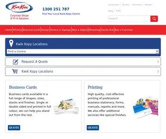 Kwikkopy.com.au(Printing Services) Screenshot