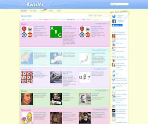 Kwizmi.com(Quizzes) Screenshot