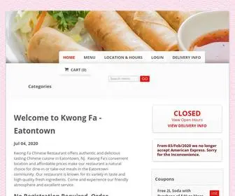 Kwongfaeatontown.com(Order Chinese online from Kwong Fa) Screenshot