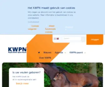 KWPN.nl(Welkom op het platform van het KWPN (Koninklijk Warmbloed Paardenstamboek Nederland)) Screenshot