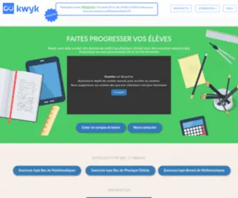 KWYK.fr(Exercices de maths et physique) Screenshot