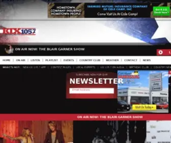 KXKX.com(105.7 KIX FM) Screenshot