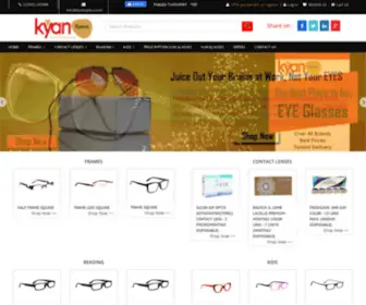 Kyanspecs.com(Branded Spectacle frames online shop) Screenshot