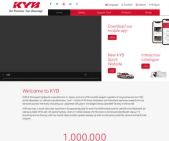 KYB-Europe.com(KYB Europe website. KYB is one of the world’s largest suppliers of original equipment (OE)) Screenshot
