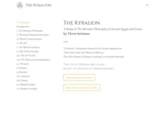 Kybalion.site(The Kybalion) Screenshot