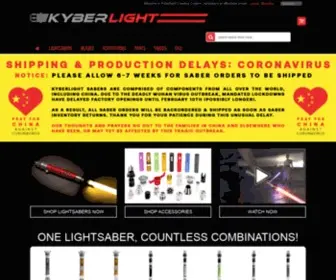 Kyberlight.com(Kyberlight Custom Fighting Lightsabers) Screenshot
