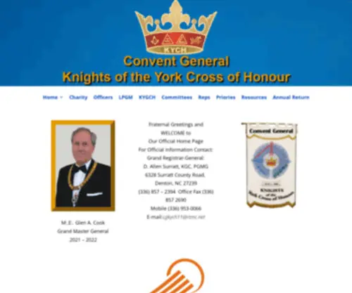 KYCH.org(Convent General Knights of the York Cross of Honour) Screenshot