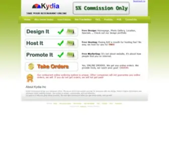 Kydiaonline.com(Restaurant Online Ordering System) Screenshot