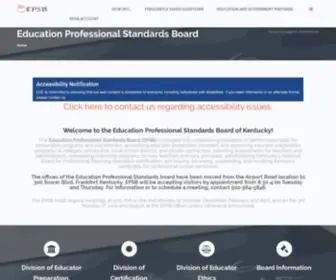 Kyepsb.net(Education Professional Standards Board website) Screenshot