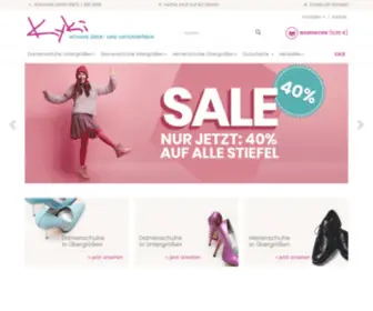 Kyki-Schuhe.de(Schuhe in Übergrößen und Untergrößen) Screenshot