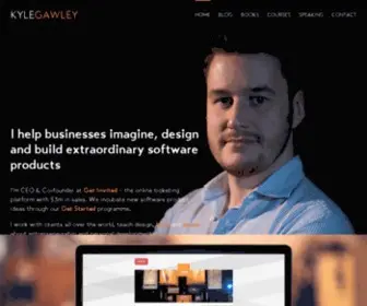 Kylegawley.com(Designer & Entrepreneur from Belfast Nothern Ireland) Screenshot