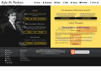 Kylemperkins.com(Official Website for Kyle M. Perkins) Screenshot