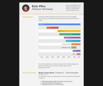 Kylepiira.com(Blog, Resume, and Projects) Screenshot