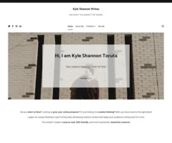 Kyleshannonwrites.com(My words) Screenshot