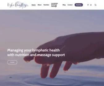 Kyliebradley.com.au(Nutritional Coaching & Massage for cancer recovery) Screenshot