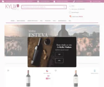 Kylixvinhos.com.br(Site de vinhos online) Screenshot