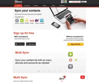 Kylook.com(Sync your Address Book and keeps it always updated. This mobile phone app) Screenshot
