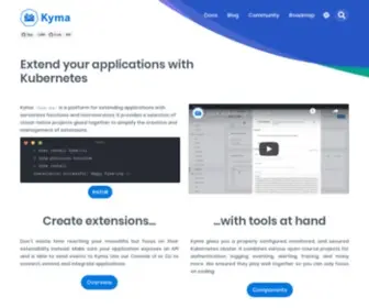 Kyma-Project.io(An easy way to extend enterprise applications on Kubernetes) Screenshot