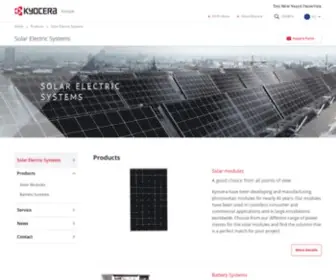 Kyocerasolar.eu(Solar Electric Systems) Screenshot