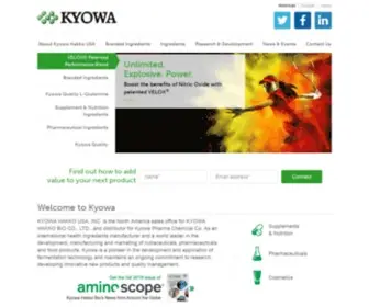 Kyowa-Usa.com(Kyowa USA) Screenshot
