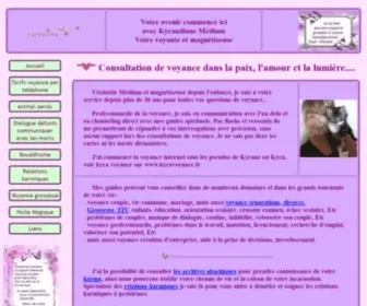 Kyrandiane.fr(Voyance de Kyrandiane Medium: votre voyante et magnétiseuse) Screenshot