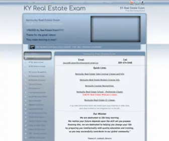 Kyrealestateexam.com(Kentucky Real Estate License School) Screenshot