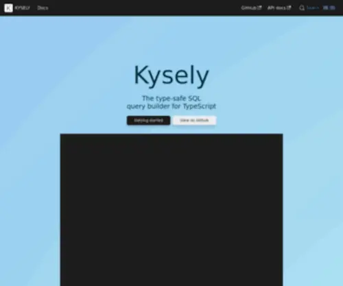 Kysely.dev(Kysely) Screenshot