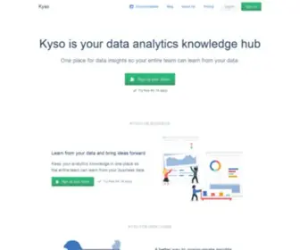Kyso.io(Data Analytics Knowledge Hub) Screenshot