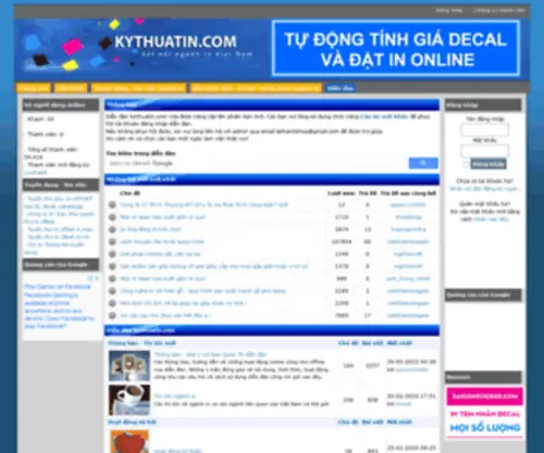 KYthuatin.com(Diễn đàn kỹ thuật in Việt Nam) Screenshot