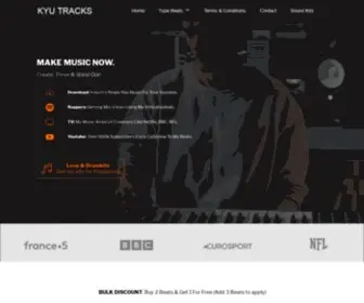 Kyu-Tracks.com(Rap Beats For Sale) Screenshot