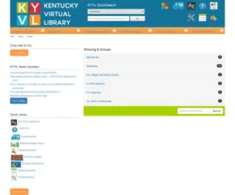 KYVL.org(KYVL at Kentucky Virtual Library) Screenshot