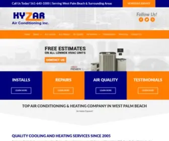 Kyzarairconditioning.com(Air Conditioning & Heating West Palm Beach FL) Screenshot