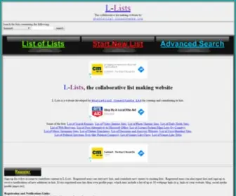L-Lists.com(L Lists) Screenshot