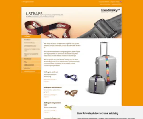 L-Straps.de(Individuelle Koffergurte als Werbeartikel von Kandinsky) Screenshot