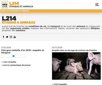 L214.com(Accueil) Screenshot