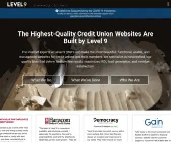 L9.com(Level 9 Website Design and Development for Credit Unions and Community Banks) Screenshot