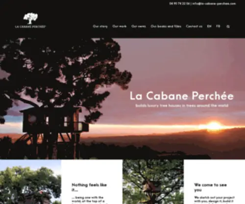 LA-Cabane-Perchee.com(La cabane perchée construit des cabanes dans les arbres depuis plus de 20 ans) Screenshot