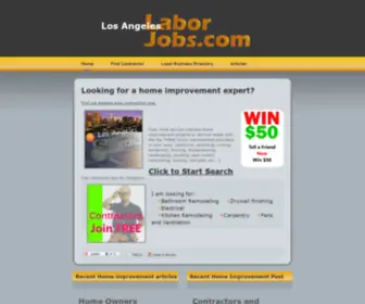 LA-Laborjobs.com(Find local Los Angeles Contractors free find home improvement experts) Screenshot